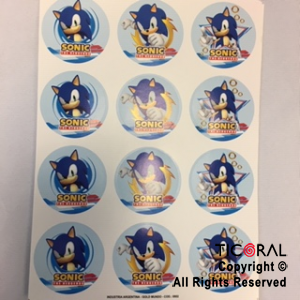SONIC -(GM)- STICKER 10 x 12 UNIDADES